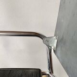 Vintage step stool in Skai and chrome metal - Hailo Klettermax