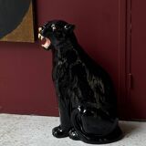 Black panther in terracotta, Italy 1970