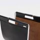 Vintage Brabantia Black Leather & Chrome Magazine Rack 1970s
