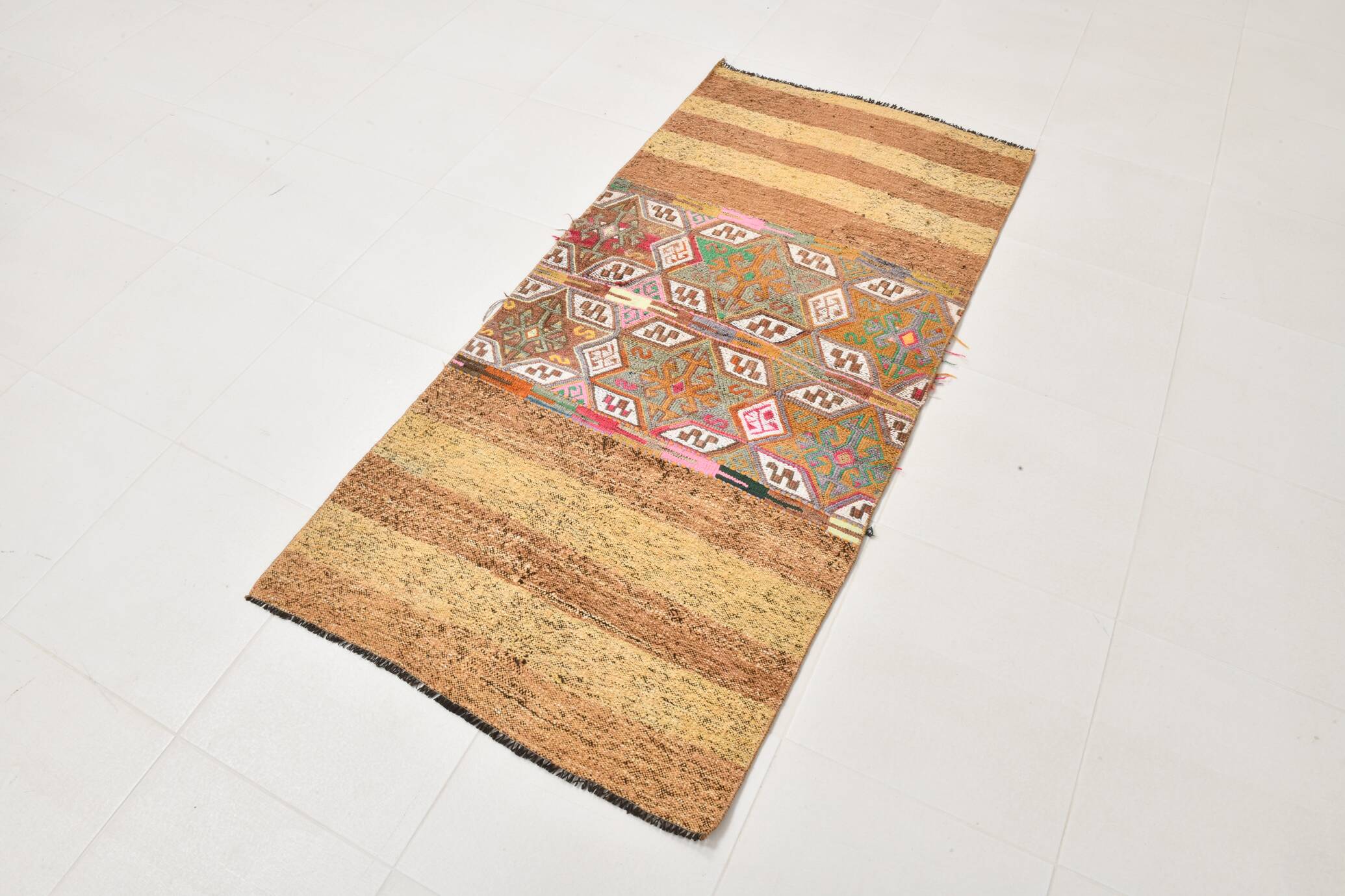 Handmade Wool Vintage Kilim Rug, 83x173Cm