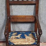 Louis XIII period armchair in solid wood