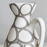 Small vintage ceramic vase or milk jug, graphic pattern