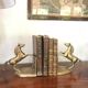 Pair of vintage brass bookbands