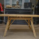 Rattan and ceramic table 1960