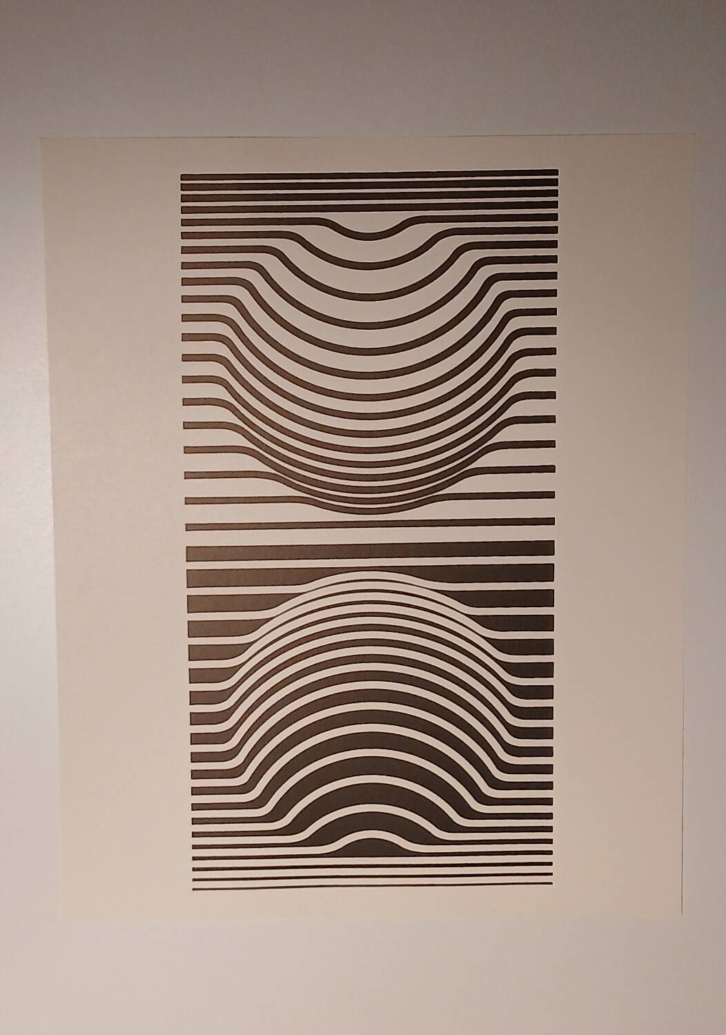 Screen print by Victor Vasarely - "Wave Series" - Waves & Movement