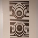 Screen print by Victor Vasarely - "Wave Series" - Waves & Movement