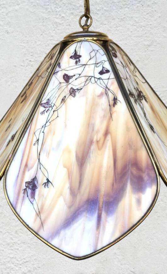 Very large Italian art deco pendant light