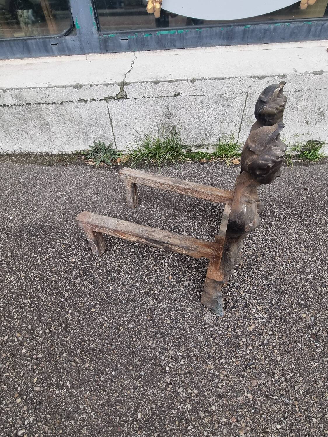 Pair of goddess andirons