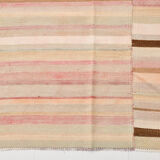 Striped wool kilim rug, 216x292 cm