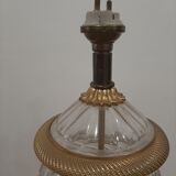 Crystal lamp foot and brass