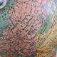 Former globe world map Geographer Joseph Forest Paris wood XIXth