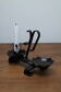 Old turned wrought iron candlesticks