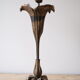 Art Nouveau bronze candle holder