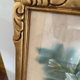 Peinture sur soie encadré