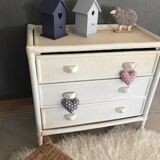 Dresser in patina rattan