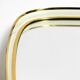 Huge Mid Century "Zier-Form" wall mirror with heavy brass frame with Label