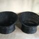 Black diabolo rattan set of the 60s