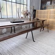 XXL trestle farm table 4m and its benches