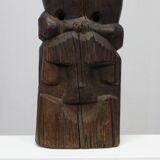 Sculpture in Carved Wood “Totem” by Mario Orsogna, 1977