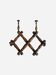 Wall-mounted accordion coat rack made of turned wood