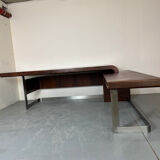 Vintage Danish design mid century wood steel Sibast executive desk