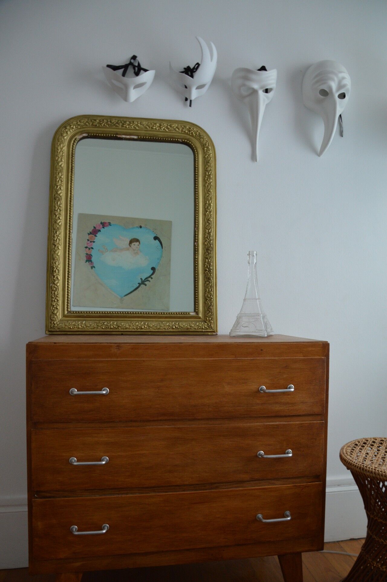 Mirror Golden of the nineteenth century 56 x 74 cm