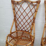 Paire de chaises en rotin par Louis Sognot