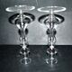 Set of 2 vintage blown glass candle holders