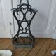 ANTIQUE ENAMELLED BLUE CAST IRON UMBRELLA STAND ART NOUVEAU STYLE