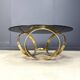 Vintage brass coffee table attributed to Knut Hesterberg, 1970s