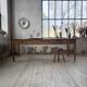 Pine and oak farmhouse table with multiple drawers, communal type, 240cm.