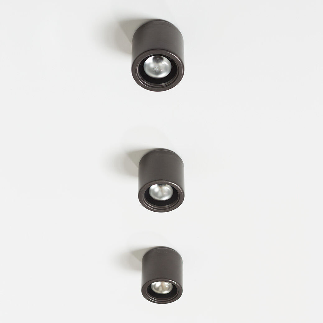 Gino Sarfatti Arteluce model nr 3047 three circular lamps 1960