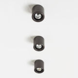 Gino Sarfatti Arteluce model nr 3047 three circular lamps 1960