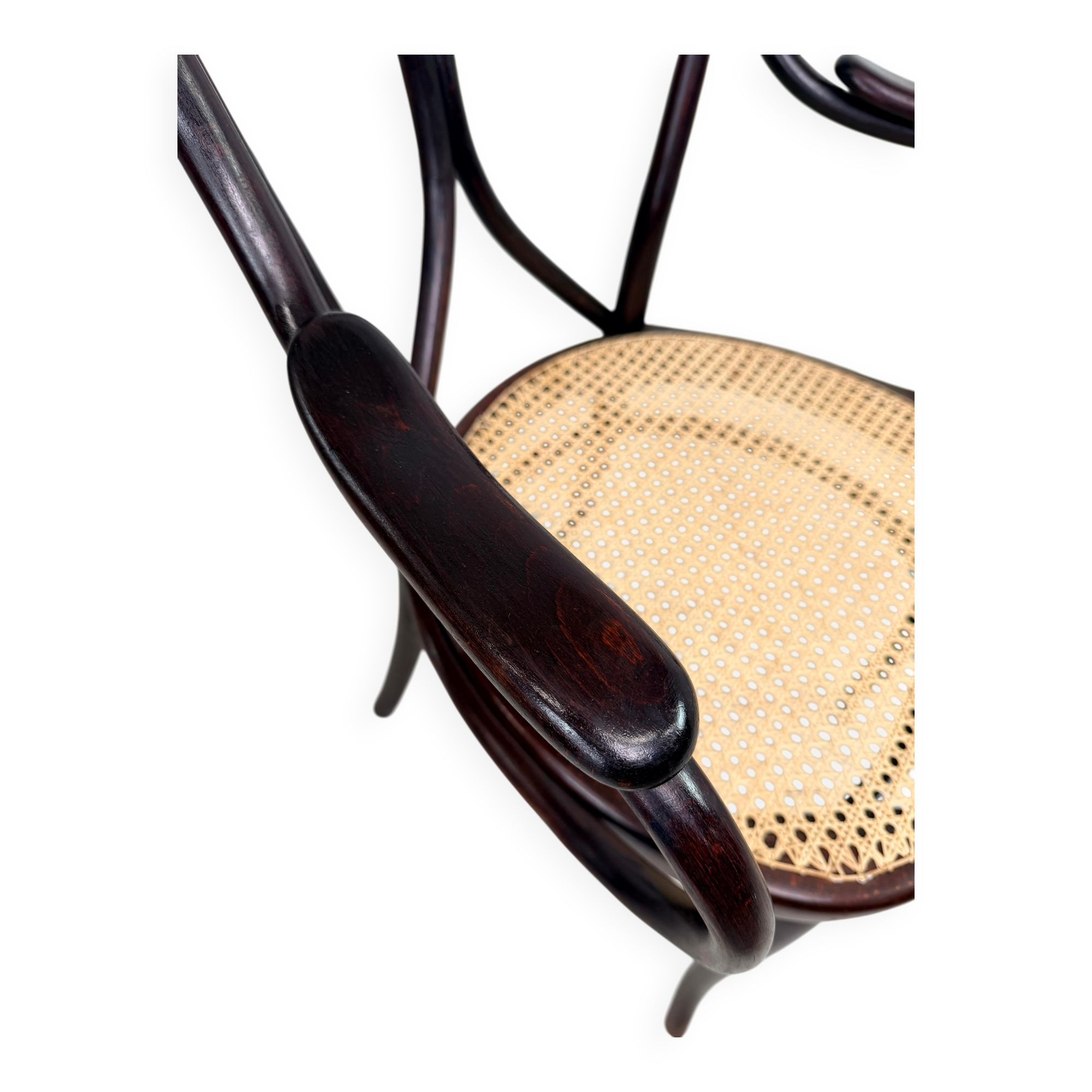 "Angel Back" armchair in bent wood no. 19 by Thonet
