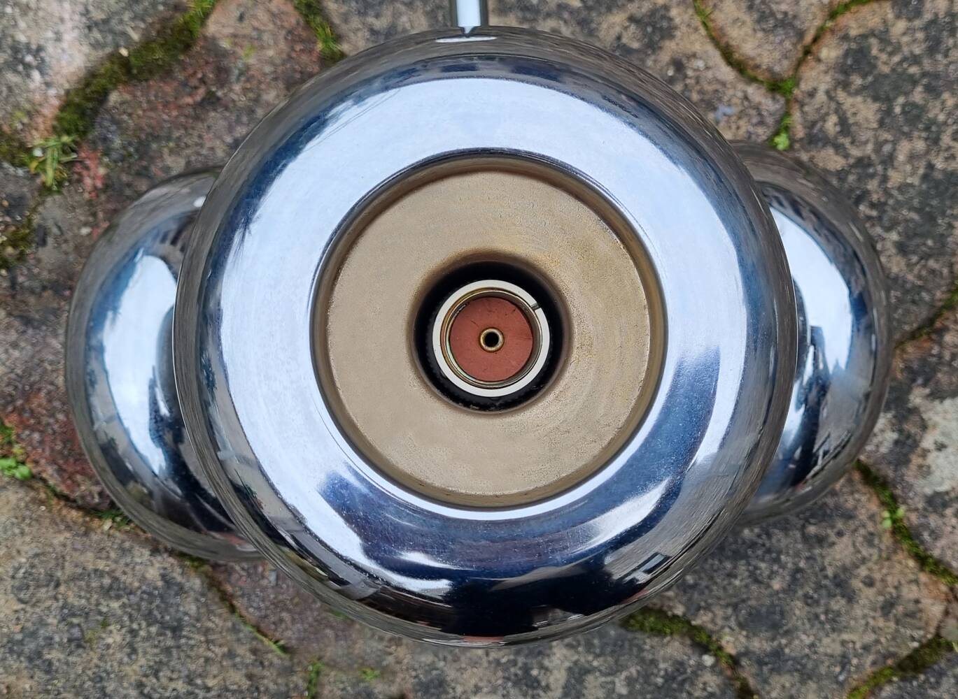 UFO pendant light, vintage, 3 globes, space age, 70s