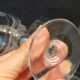 6 old glasses with engraved baccarat crystal wine stems