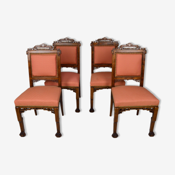 Lot de 4 chaises japonisantes par Gabriel Viardot, circa 1880