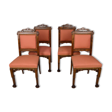 Set of 4 Japanese chairs by Gabriel Viardot, circa 1880