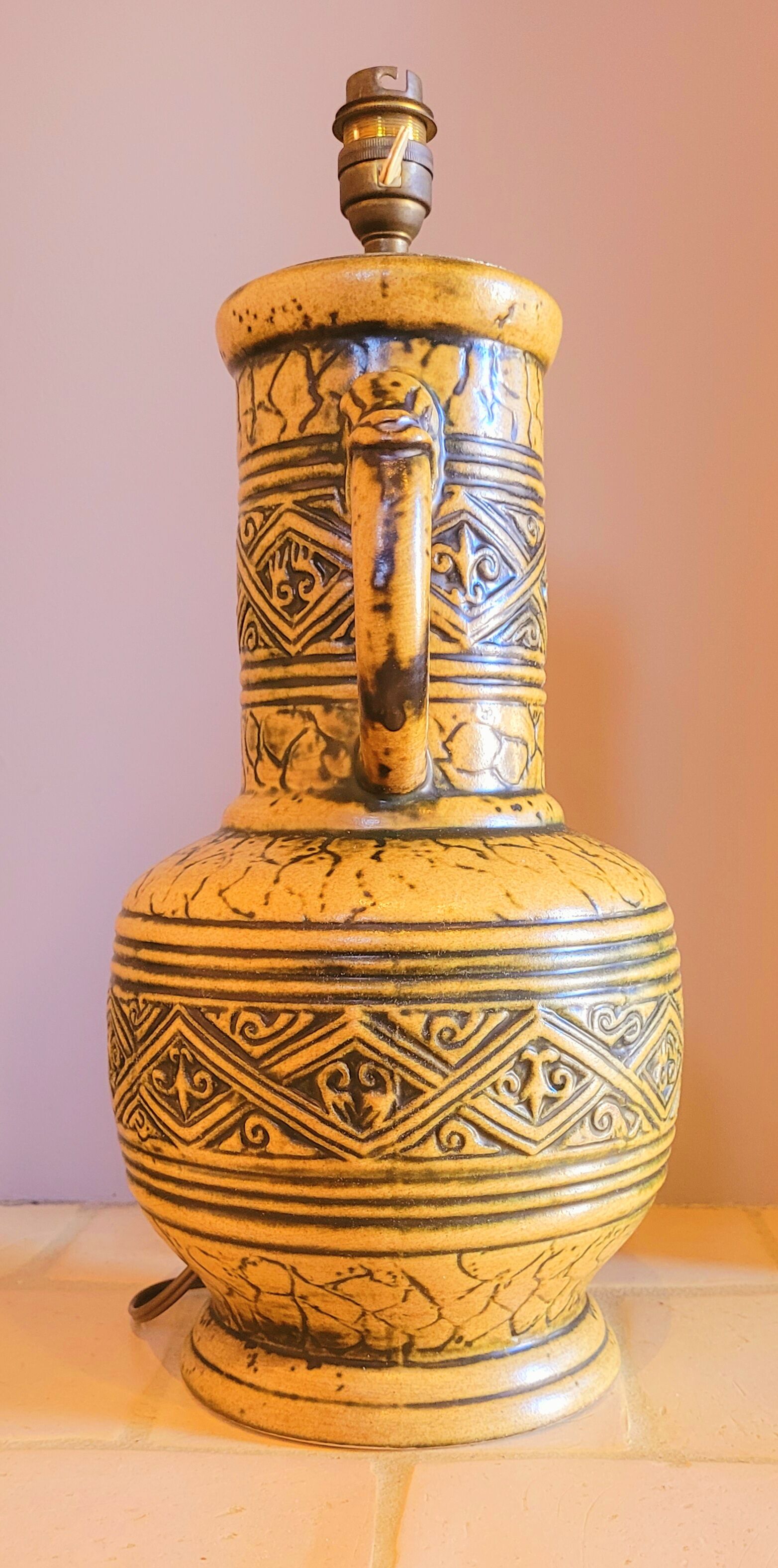 Vintage ceramic lamp foot Jasba 50s 60s