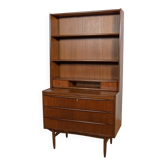 Mid-century teak shelf with pull-out top, Denmark, 1960s