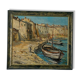 Painting signed Filhos oil on panel 1950 "Port de Martigues".