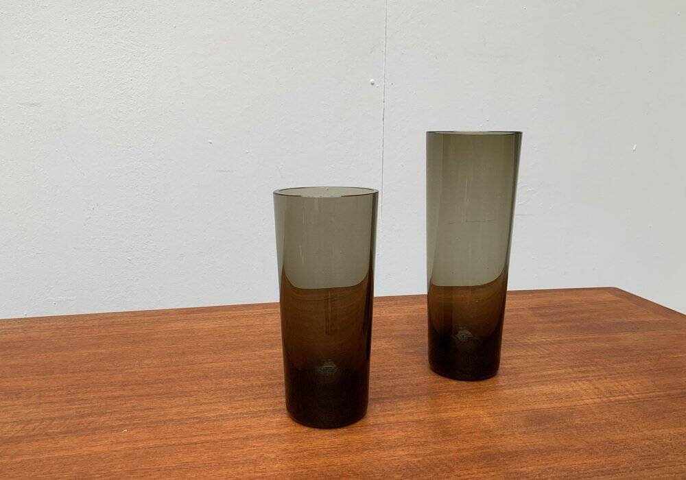 Vintage German Glass Vases Fortuna Line by Rosenthal, Set of 2
