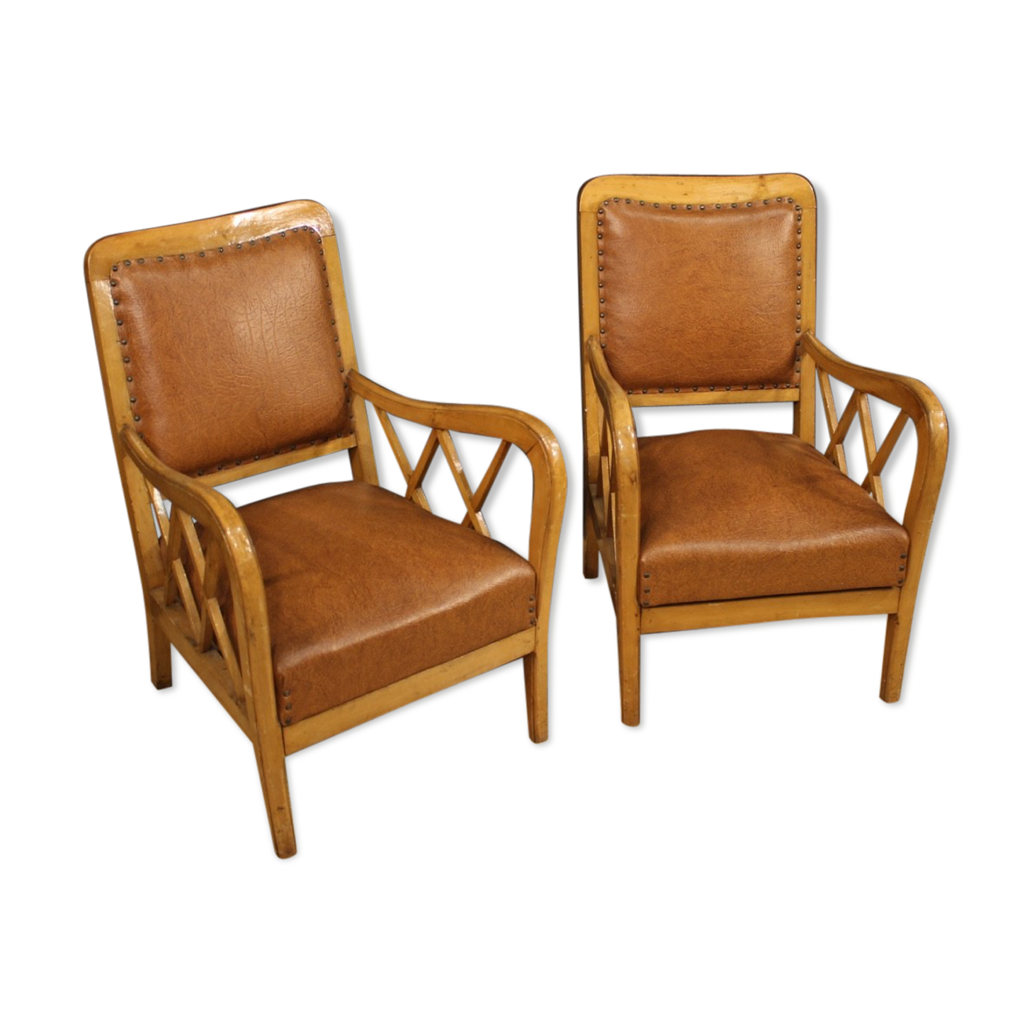 Pair of Italian design armchairs