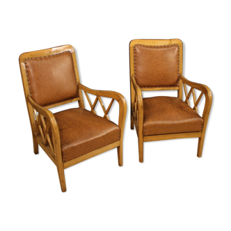 Pair of Italian design armchairs