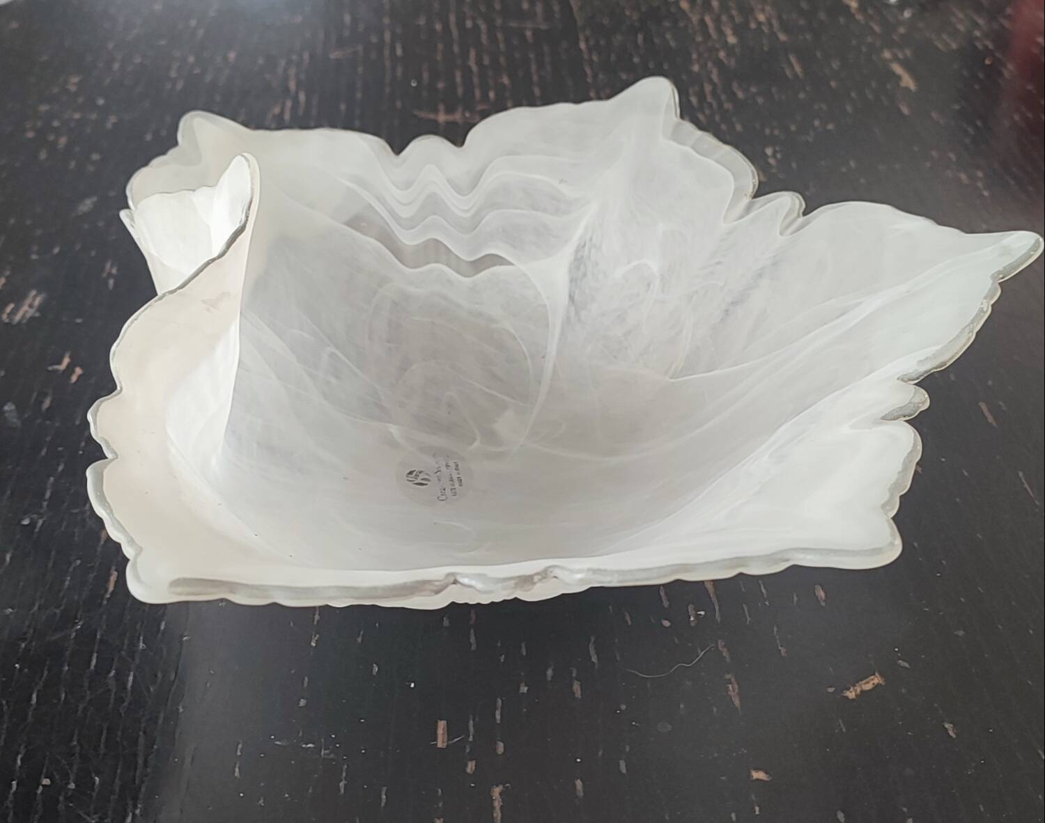 Frosted blown glass bowl from "Creazioni Silvestri Arte Murano