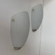 Pair of vintage wall lights, opaline glass and brass, Sweden 1970s