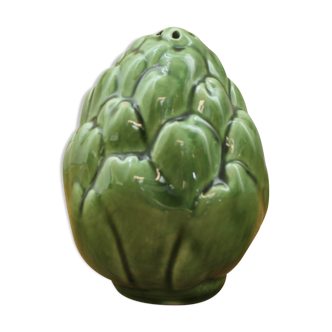 Artichoke salt shaker in vintage slurry