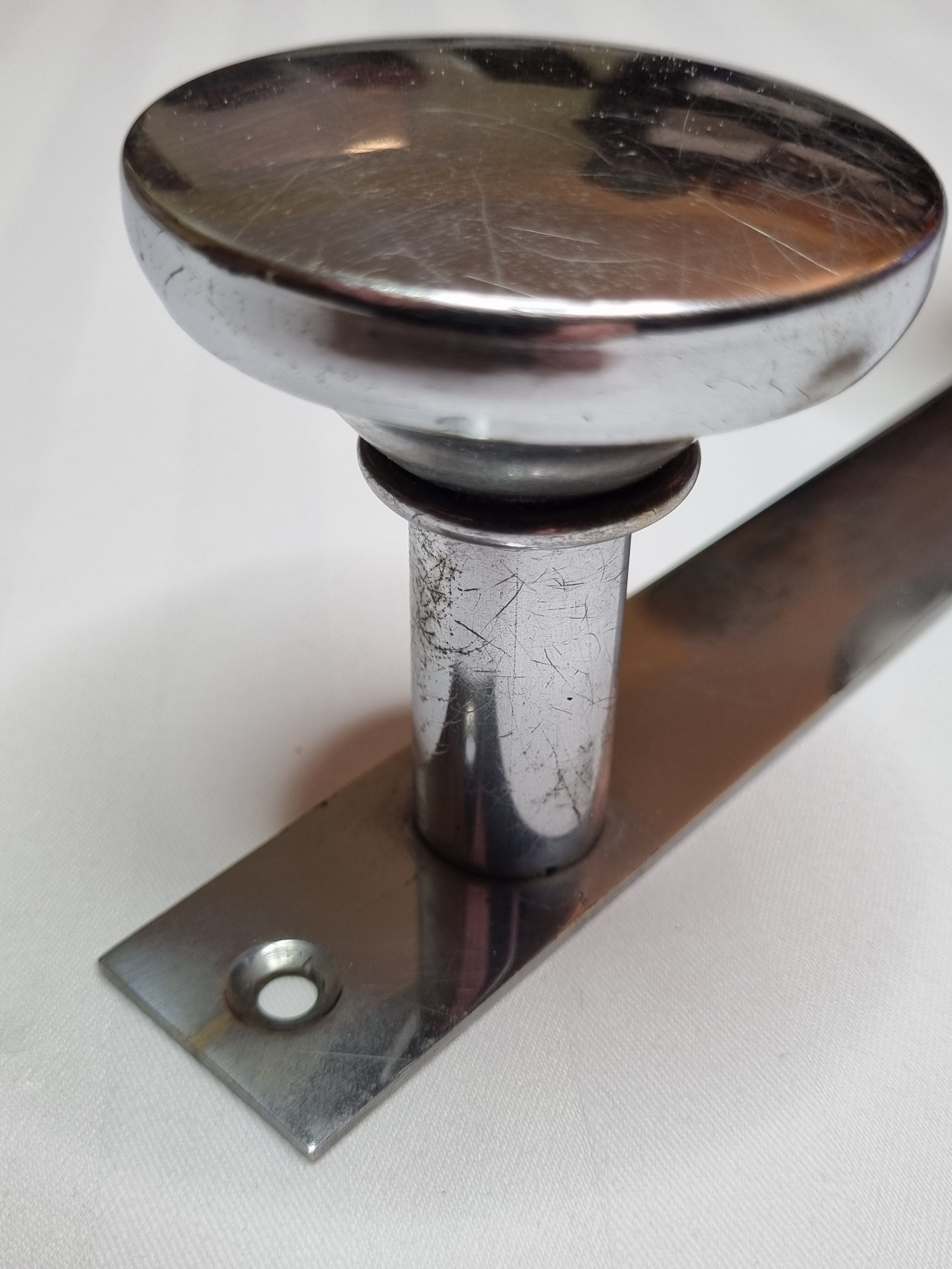 Art Deco style metal coat rack, 3 hooks