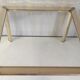 Gold metal and glass coffee table - 70s/80s