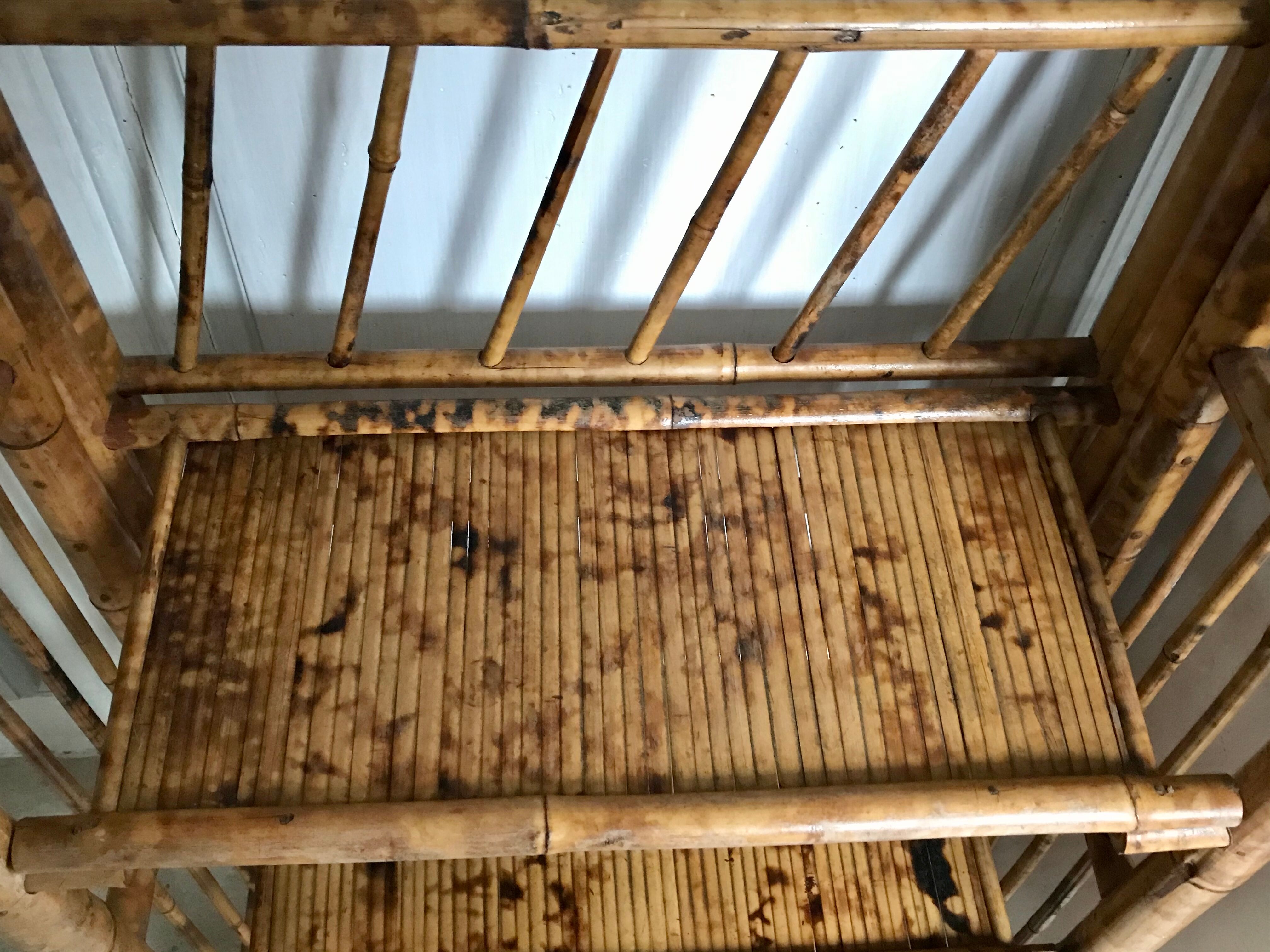 Vintage bamboo shelf 80cm